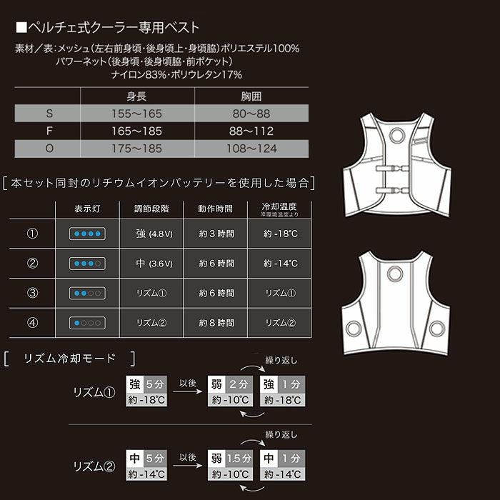 KS-2300 メッシュベスト＆ペルチェデバイスフルセット kurodaruma クロダルマ KS2300 エアーセンサー AIRSENSORice
