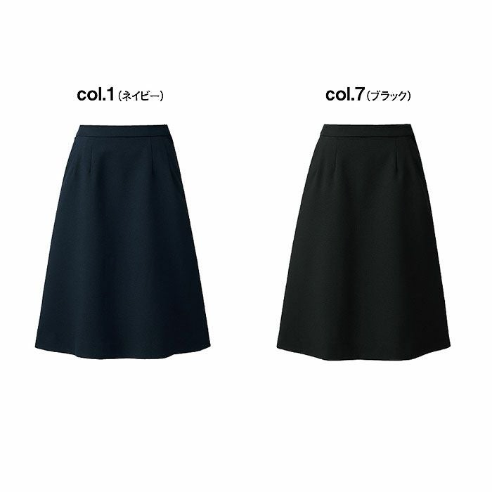 SA707S Aラインスカート 総ゴム 神馬本店 selectstage MIKATA オールシーズン 事務服 制服 SS～7L ポリエステル100％ トロピカル2WAYストレッチ