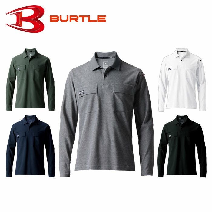 ばる　25サイズ BURTLE|バートル|515 長袖ポロシャツ|作業服専門店SSS-UNIFORM
