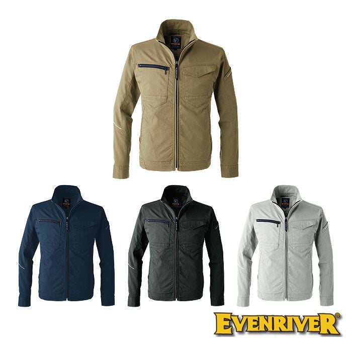 US1707 ソリッドストレッチライトジャケット EVENRIVER イーブンリバー