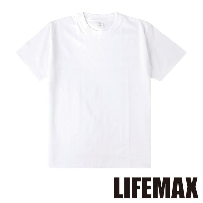 MS1169W 6.6オンスプレミアムコンフォートTシャツ（ホワイト） LIFEMAX BONMAX 作業服 作業着 カジュアルウェア XS～XL 綿100％ 天竺