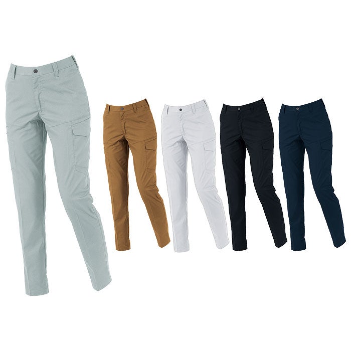 1539 レディースピタリティカーゴパンツ XEBEC ジーベック 春夏 作業服 作業着 7号～19号 ポリエステル69％・綿31％ バイオストレッチドビー