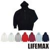 MS2134 10オンスフードジップパーカ（裏パイル） LIFEMAX BONMAX 作業服 作業着 カジュアルウェア S～LL 綿100％ 裏毛