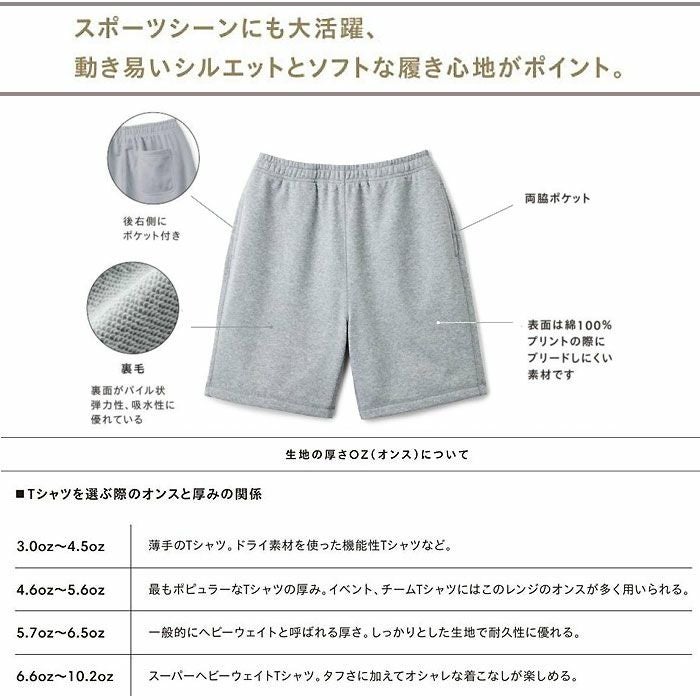  MP6407 10オンスフレンチテリーショーツ LIFEMAX BONMAX 作業服 作業着 カジュアルウェア XS～XXL 綿52％・ポリエステル48％ 裏毛