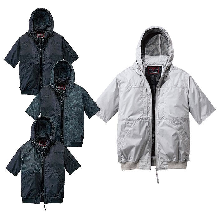 74400 空調服Ⓡ半袖ブルゾン 自重堂 Z-DRAGON 春夏 作業服 作業着 S～4L ポリエステル100％ 高密度タフタ 空調服専用