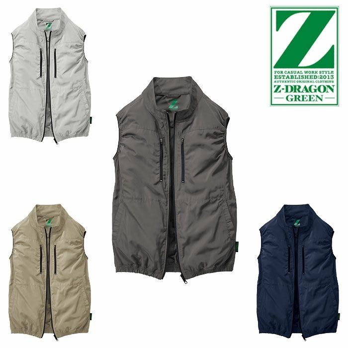 74280 空調服Ⓡベスト 自重堂 Z-DRAGON GREEN 春夏 作業服 作業着