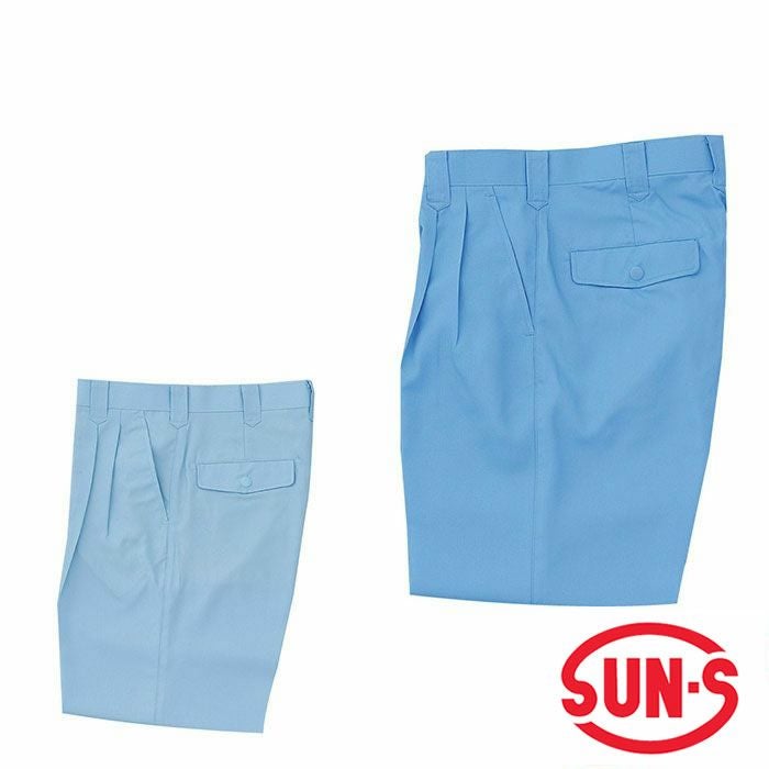 WA14114R ツータックパンツ SUN-S サンエス 春夏作業服 70～120 ポリエステル89％・アセテート10％・複合繊維1％（再生ポリエステル65％） 低発塵エコトロピカル 裏アセテート