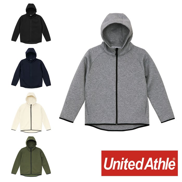 2291-01 9.4オンスT/Rダンボールニットフルジップパーカ UnitedAthle ユナイテッドアスレ 作業服 作業着 S~XL ポリエステル79％・レーヨン15％・ポリウレタン6％