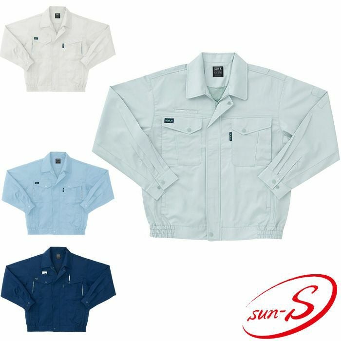 WA14101 長袖ブルゾン SUN-S サンエス 春夏作業服 S～5L ポリエステル