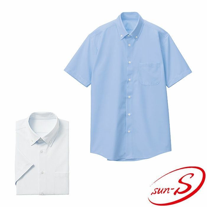 JB52500 メンズ半袖シャツ SUN-S サンエス 春夏 ビジネスシャツ 透け