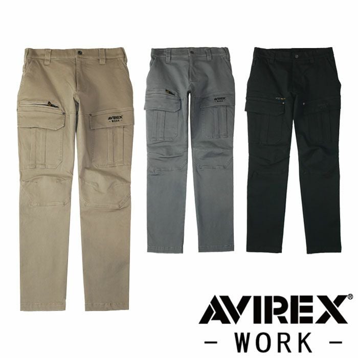 AV105 カーゴパンツ AVIREX 秋冬 作業服 作業着 73～106cm 綿98％・ポリウレタン2％