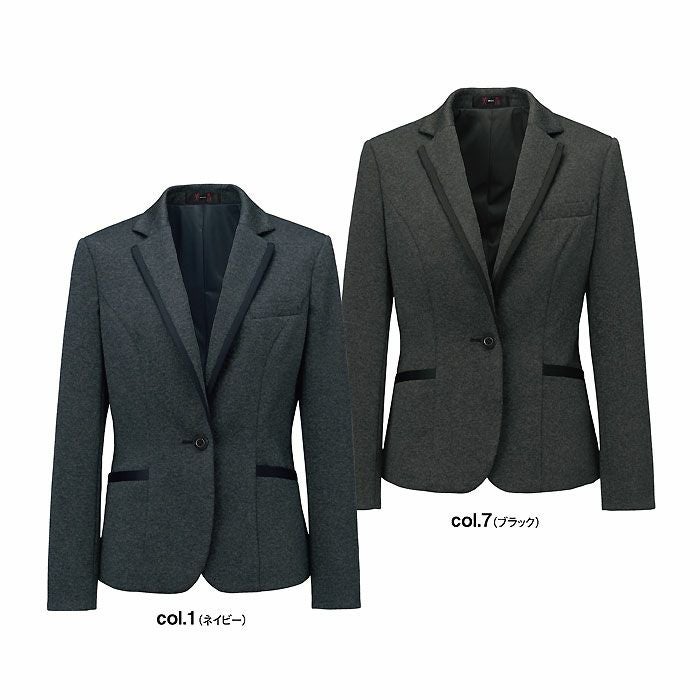 SA490JA ジャケット 神馬本店 selectstage 事務服 制服 5号～23号 ポリエステル100％ メランジュニット