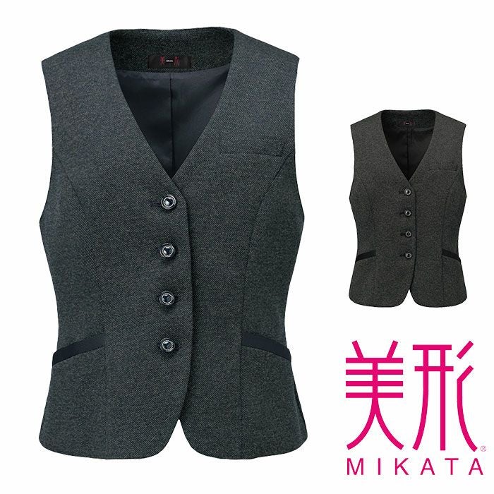 SA490V ベスト 神馬本店 selectstage 事務服 制服 5号～23号 ポリエステル100％ メランジュニット