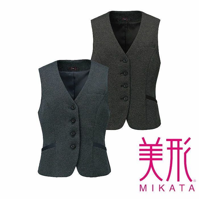 SA490VA ベスト 神馬本店 selectstage 事務服 制服 5号～23号 ポリエステル100％ メランジュニット