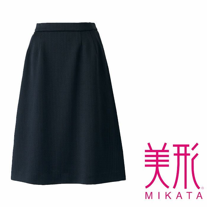 SA907S Aラインスカート 総ゴム 神馬本店 selectstage 事務服 制服 5号～23号 ポリエステル100％ リサイクルジャージチェック