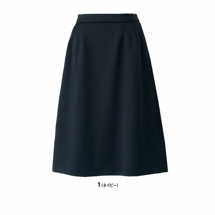 SA907S Aラインスカート 総ゴム 神馬本店 selectstage 事務服 制服 5号～23号 ポリエステル100％ リサイクルジャージチェック