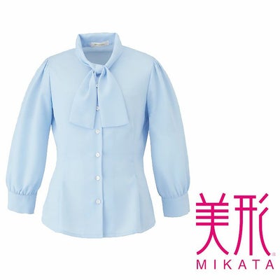 WN64B ボウタイジョーゼットブラウス 神馬本店 selectstage 事務服 