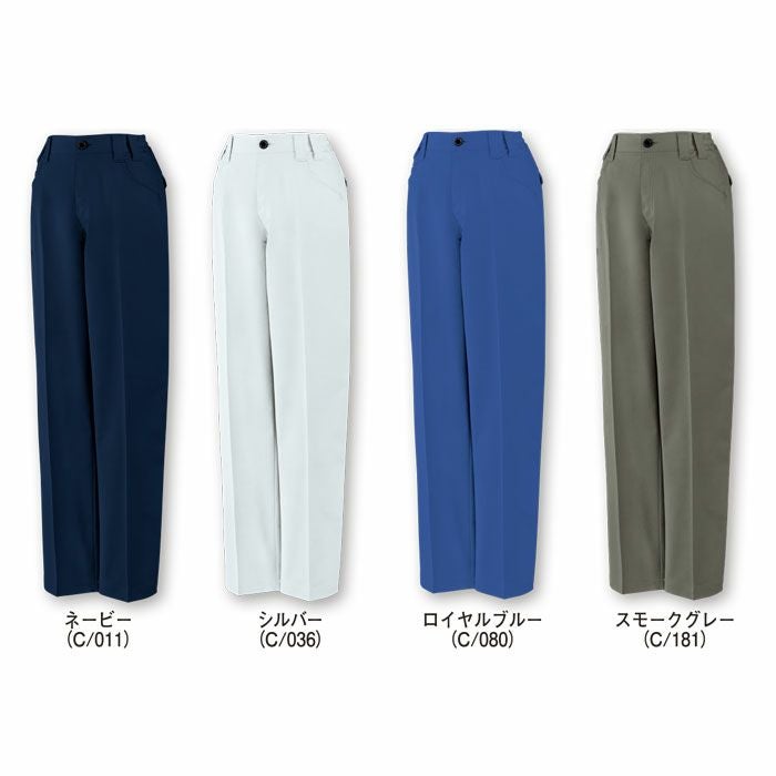 11106 エコ製品制電ストレッチレディースパンツ 自重堂 Jichodo 秋冬 作業服 作業着 SS-5L ポリエステル80％・綿20％ エコディアボディーフィール交織ツイル