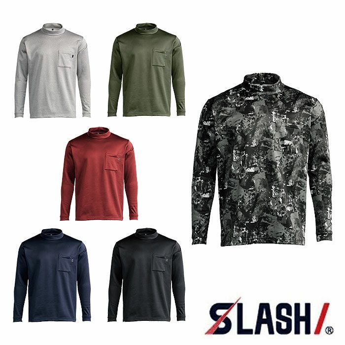 0452 ウォームフィットロングモックネックシャツ SHINMEN シンメン 秋冬 作業服 作業着 S～5L ポリエステル100％