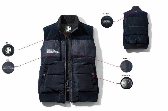 58180 防寒ベスト 自重堂 JAWIN ジャウィン 秋冬 作業服 作業着 防寒着 防寒ウェア S～4L 高密度タフタ ポリエステル100％