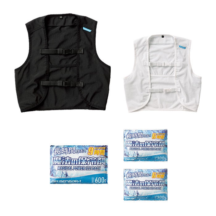 26535-S メッシュベスト＆保冷剤セット kurodaruma クロダルマ 春夏 作業服 作業着 S～XO ポリエステル86％・ポリウレタン14％