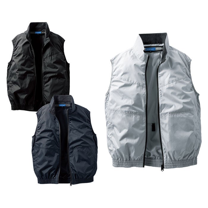 26898 ベスト kurodaruma クロダルマ 春夏 ファン付き作業服 作業着 空調ウェア S～7L ポリエステル100％ 裏PUコーティング AIRSENSOR専用