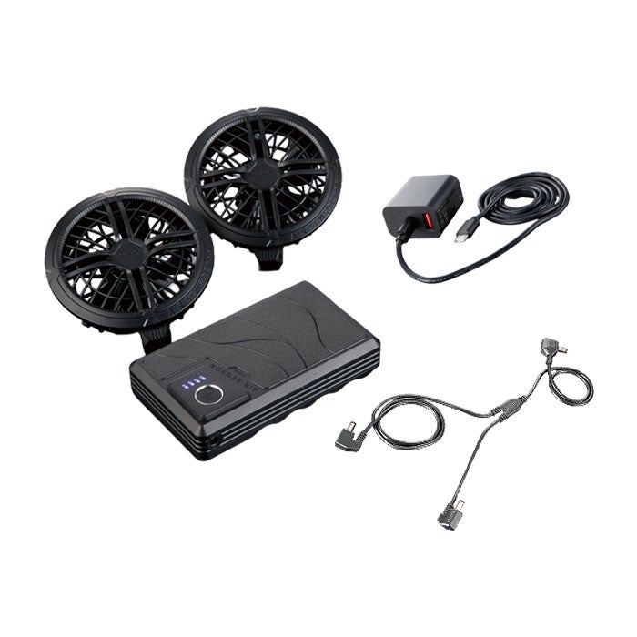 KS-300 ファン・バッテリーフルセット kurodaruma クロダルマ ファン付き作業服用 空調ウェア KS300 エアーセンサーネオ AIRSENSORneo