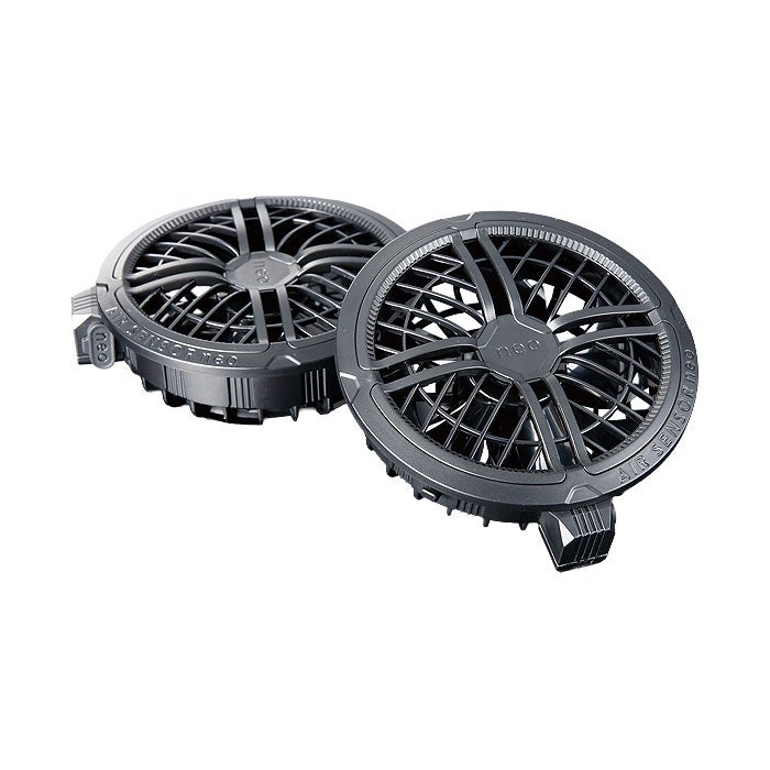 KS-303 ファンセット（2個） 防水キャップ付き kurodaruma クロダルマ ファン付き作業服用 空調ウェア KS303 エアーセンサーネオ AIRSENSORneo