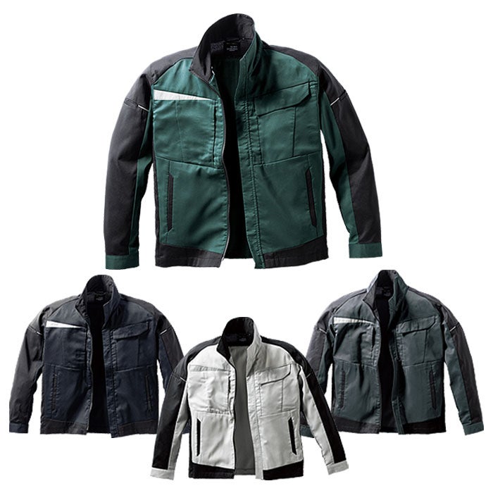 259101 長袖ジャンパー kurodaruma クロダルマ 春夏 作業服 作業着 SS～6L ポリエステル95％・綿5％ エコディアストレッチ裏綿