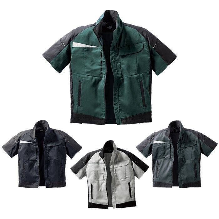 269101 半袖ジャンパー kurodaruma クロダルマ 春夏 作業服 作業着 SS～6L ポリエステル95％・綿5％ エコディアストレッチ裏綿