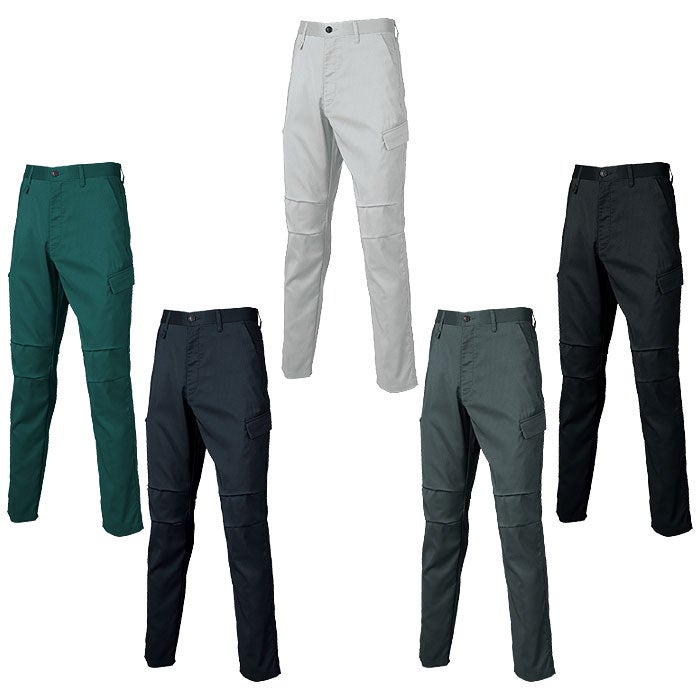 35910 カーゴパンツ ノータック kurodaruma クロダルマ 春夏 作業服 作業着 70～120cm ポリエステル95％・綿5％ エコディアストレッチ裏綿