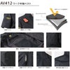 AV412 ワークベスト AVIREX WORK 春夏 作業服 作業着 M～5L ポリエステル100％