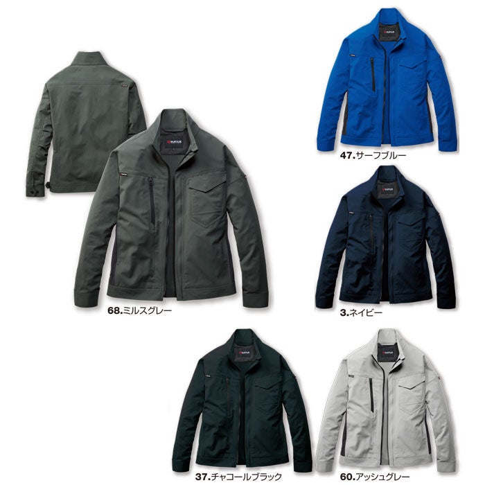 9721 ジャケット ユニセックス BURTLE バートル 春夏 作業服 作業着 S～5L ポリエステル100％ ドビーエアクロス