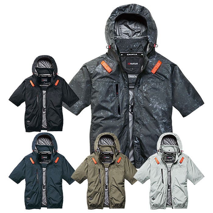 AC2096 AC半袖ブルゾン サイドバック仕様 ユニセックス BURTLE バートル 春夏 作業服 作業着 S～3XL ポリエステル100％ マイクロソフトシェル