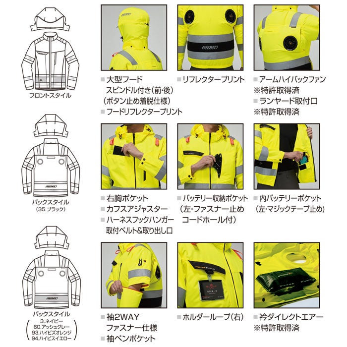 AC2111 AC2WAYブルゾン ハイバック仕様 ユニセックス BURTLE バートル 春夏 作業服 作業着 S～4XL ポリエステル100％ 高密度エコリップストップ