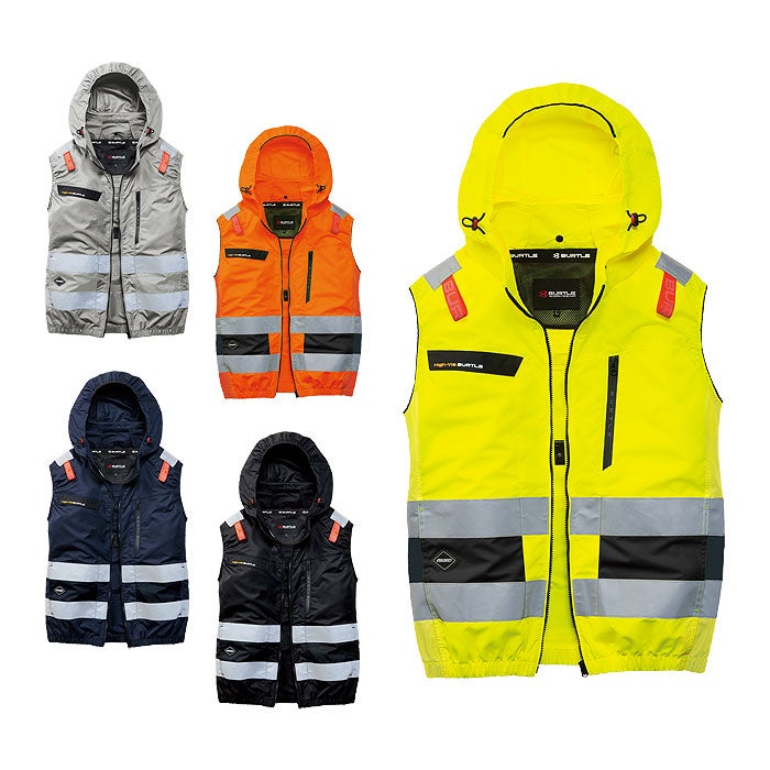 AC2114 ACベスト ハイバック仕様 ユニセックス BURTLE バートル 春夏 作業服 作業着 S～4XL ポリエステル100％ 高密度エコリップストップ