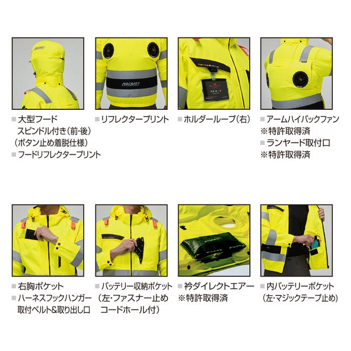 AC2114 ACベスト ハイバック仕様 ユニセックス BURTLE バートル 春夏 作業服 作業着 S～4XL ポリエステル100％ 高密度エコリップストップ