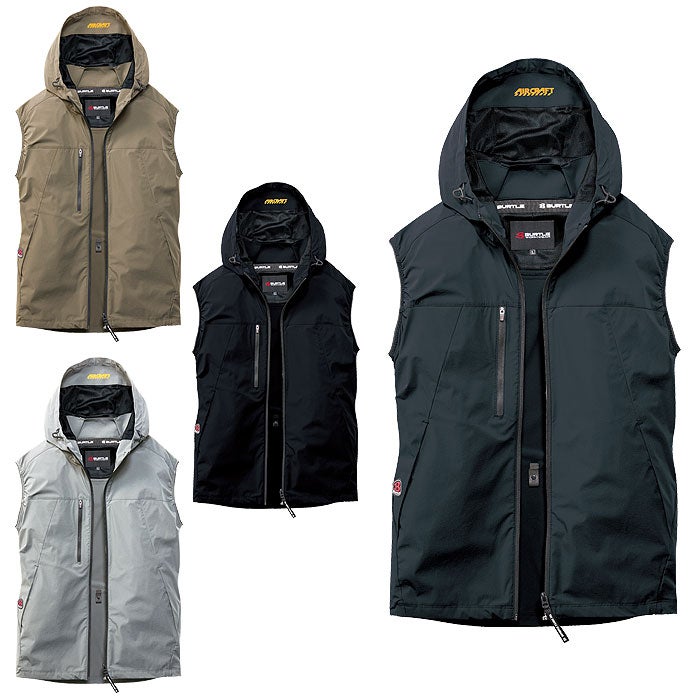 AC2124 ACベスト ローバック仕様 ユニセックス BURTLE バートル 春夏 作業服 作業着 S～3XL ナイロン90％・ポリウレタン10％ 4WAYストレッチタフタ