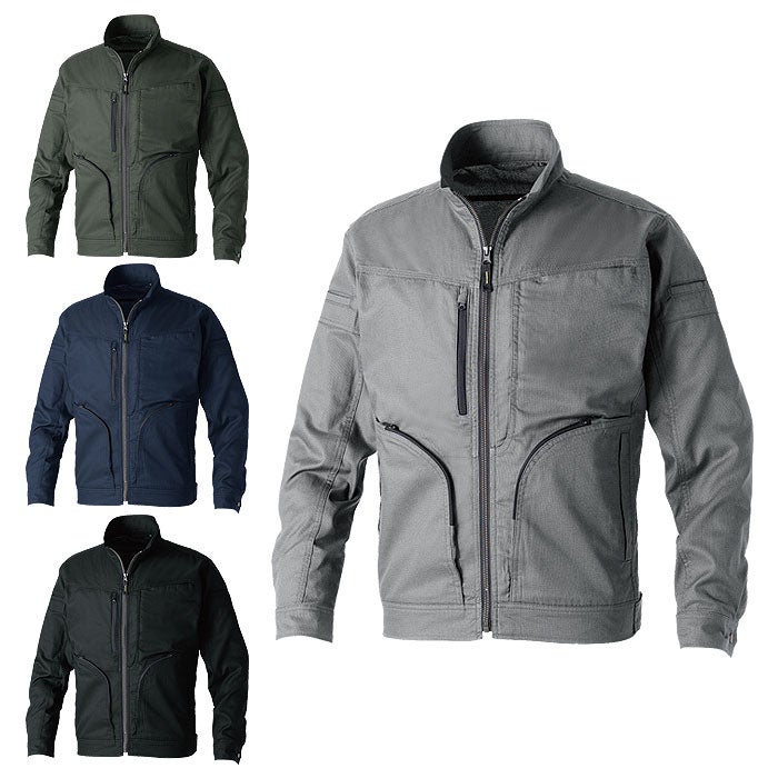 3058-00 長袖ブルゾン 桑和 SOWA 春夏 作業服 作業着 SS～8L ポリエステル78％・綿22％ 日本製T/C素材JETAIR