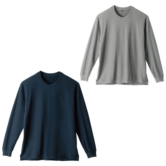 6055-62 長袖Tシャツ 胸ポケット無し SOWA 桑和 作業服 Tシャツ 難燃 制電 防炎 ストレッチ 通気性 作業着 SS～6L 綿53％・モダクリル46％・ナイロン1％