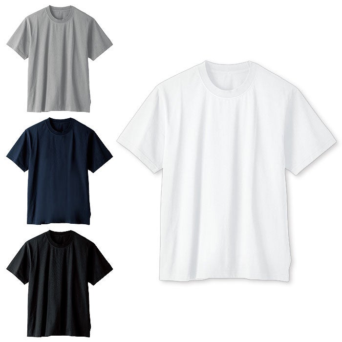 5355-63 半袖Tシャツ 胸ポケット無し SOWA 桑和 作業服 Tシャツ 接触冷感 UVカット ストレッチ 作業着 SS～6L 綿100％