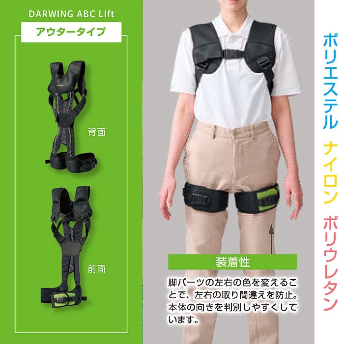 001-0572 DARWING UT-Rize Lサイズ アウタータイプ 桑和 SOWA サポートウェア アシストスーツ ナイロン・ポリウレタン・ポリエステル・ゴム