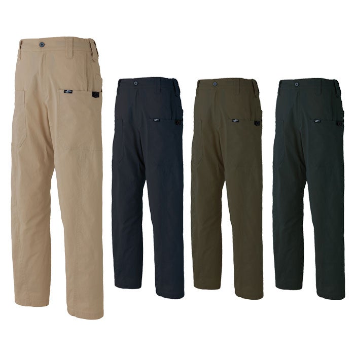 RE12525 グルカワークパンツ REACTOR SUN-S サンエス 春夏 作業服 S～5L 綿97％・ポリウレタン2％・複合繊維2％ 綿キャンバスストレッチ