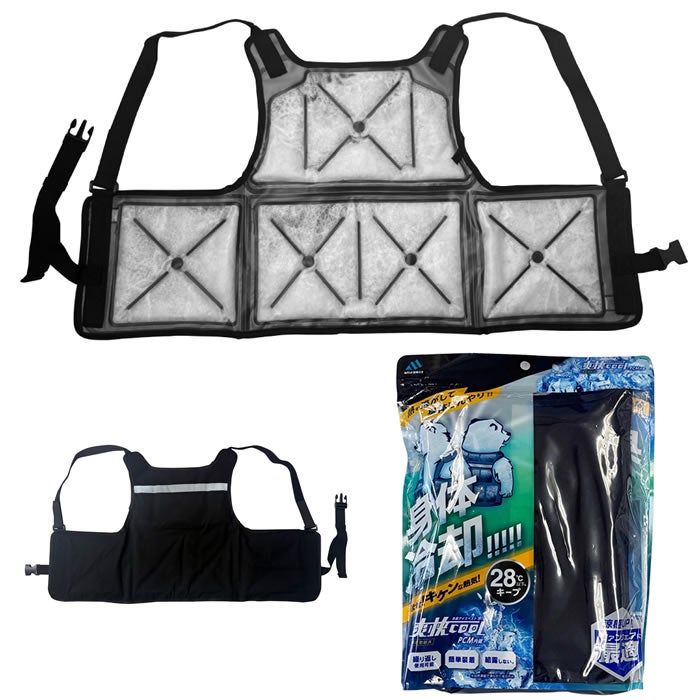 5501908 PCM冷却アイスベスト ミズケイ DAIRIKI01908 大川被服 身体冷却 爽快COOL PCMベスト フリーサイズ