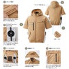 KF92630 半袖ブルゾン サンエス SUN-S 空調風神服専用 春夏 作業服 作業着 S～5L ポリエステル100％