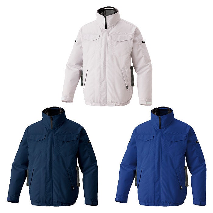 KF92621 長袖ブルゾン サンエス SUN-S 空調風神服専用 春夏 作業服 作業着 ファン付き作業服 ペルチェ S～5L ポリエステル65％・綿35％