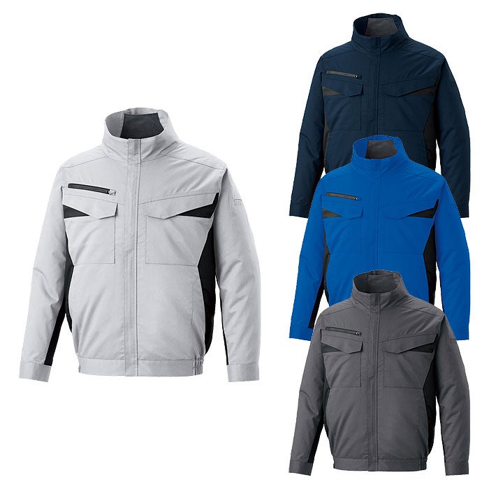 KF92651 エコ長袖ブルゾン サンエス SUN-S 空調風神服専用 春夏 作業服 作業着 ファン付き作業服 S～6L ポリエステル65％・綿35％