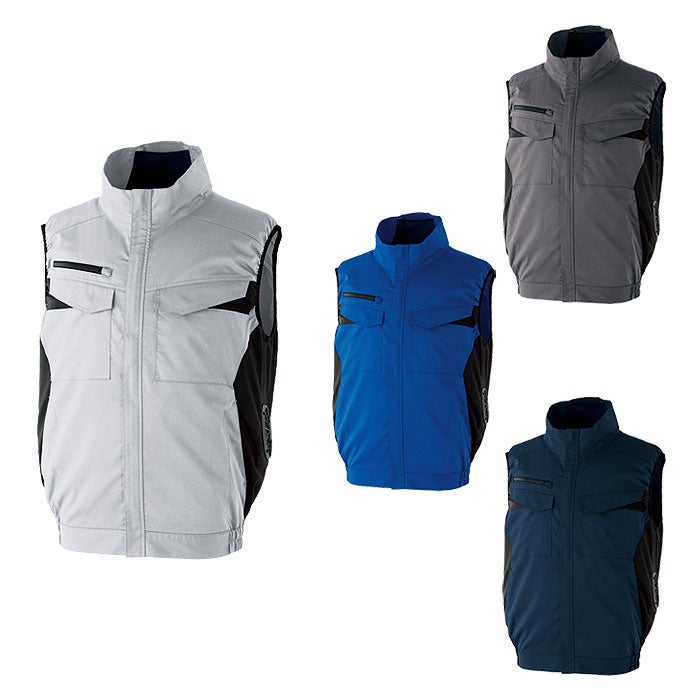 KF92652 エコベスト サンエス SUN-S 空調風神服専用 春夏 作業服 作業着 ファン付き作業服 S～6L ポリエステル65％・綿35％