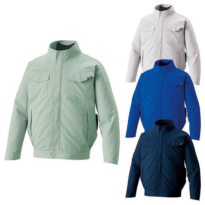 KF92661 難燃制電長袖ブルゾン サンエス SUN-S 空調風神服専用 春夏 作業服 作業着 ファン付き作業服 S～5L 綿55％・モダクリル45％ ブレバノプラス