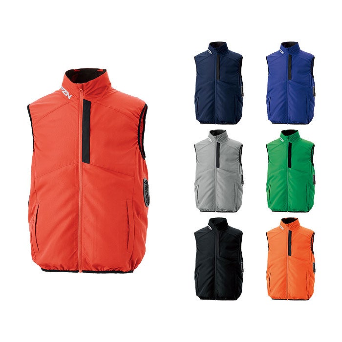 KF96032 チタン加工ベスト サンエス SUN-S 空調風神服専用 春夏 作業服 作業着 ファン付き作業服 S～5L ポリエステル100％